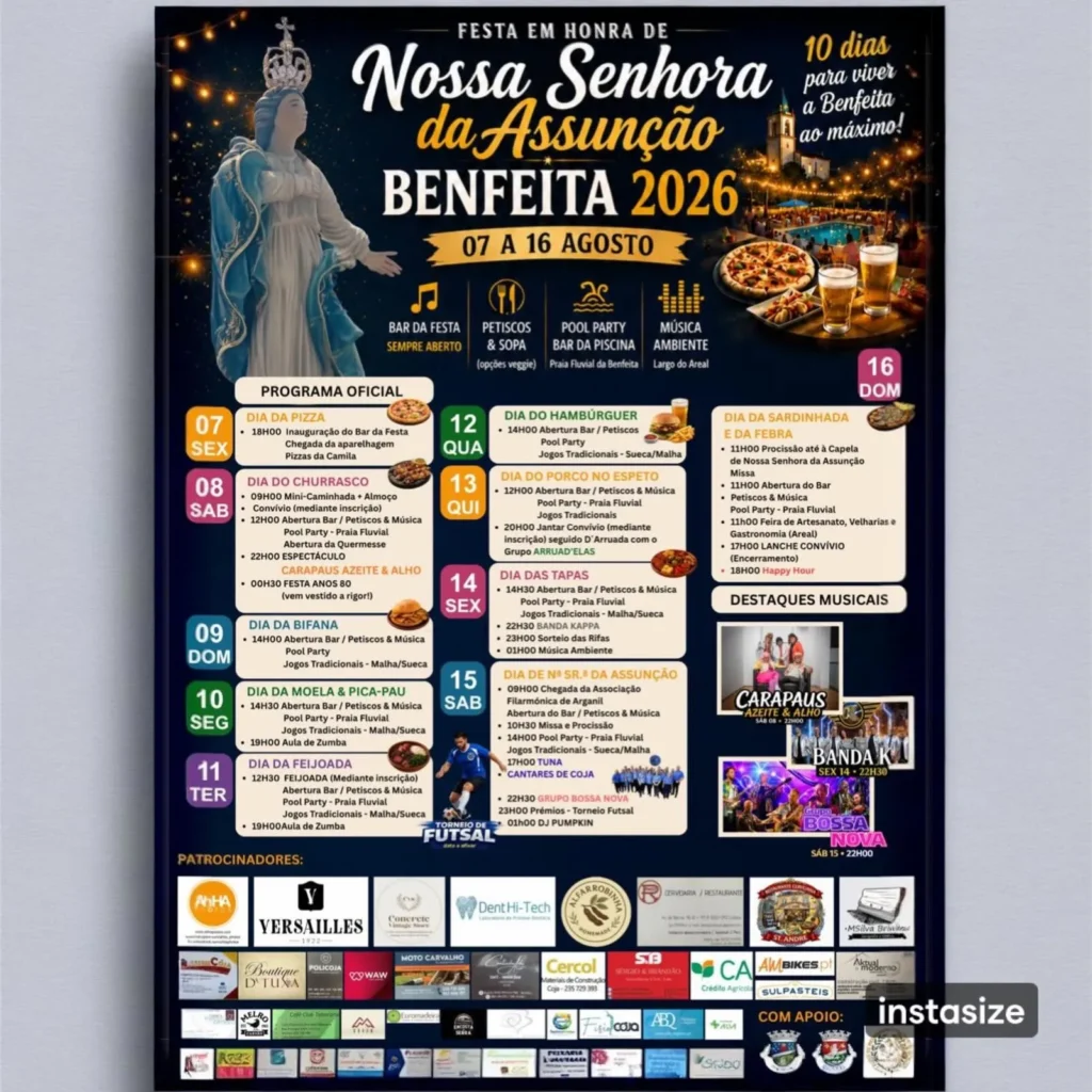 Festas da Benfeita (Senhora da Assunção) 2026