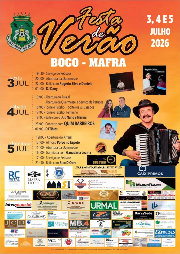Festas de Boco, Mafra (Verão) 2026
