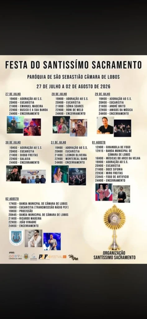 Festas de São Sebastião, Câmara de Lobos (Santissímo Sacramento) 2026