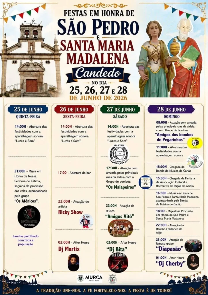 Festas de Candedo (São Pedro) 2026