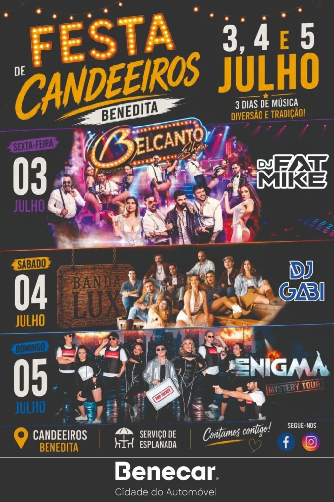 Festas de Candeeiros, Benedita 2026