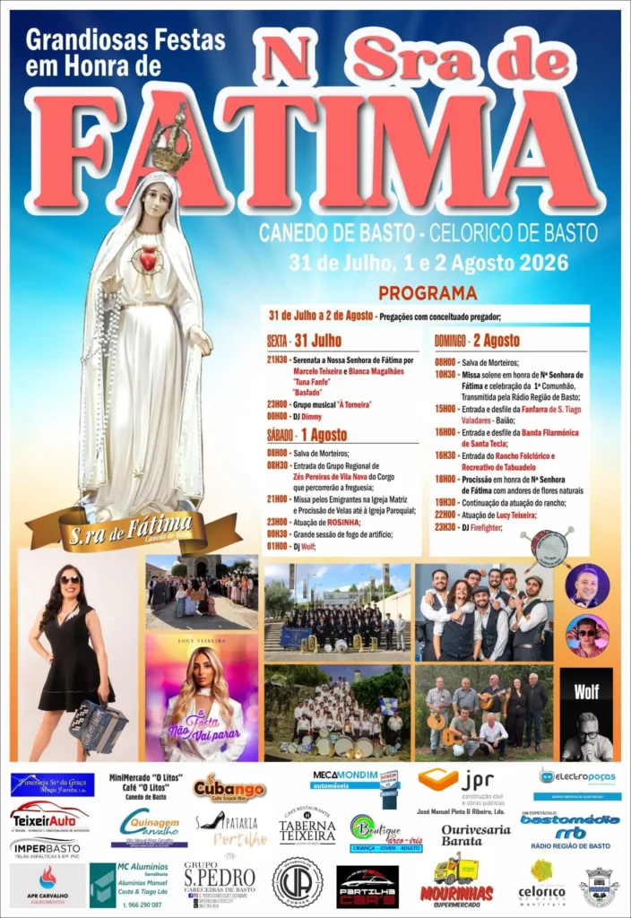Festas de Canedo de Basto (Senhora de Fátima) 2026