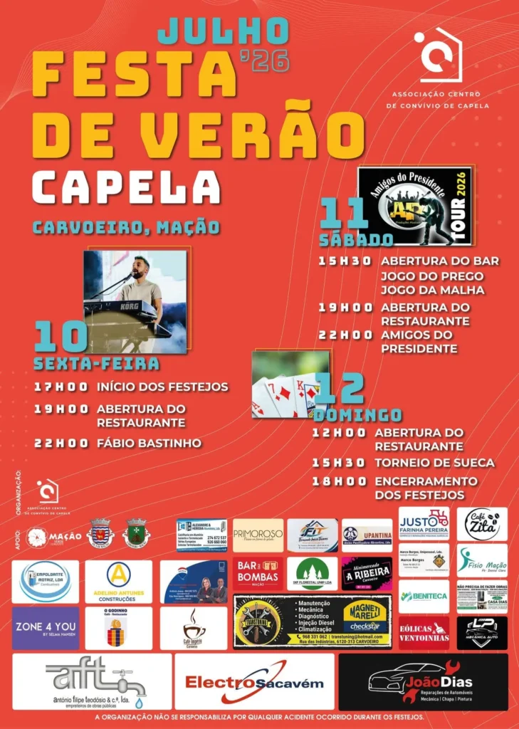 Festas de Capela, Mação (Verão) 2026