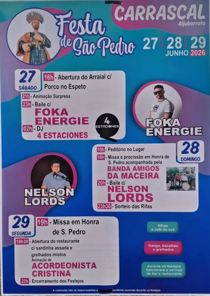 Festas de Carrascal, Aljubarrota (São Pedro) 2026