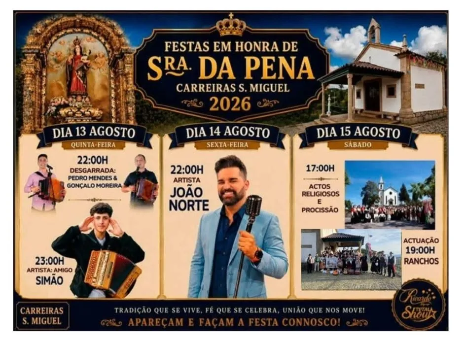 Festas de Carreiras São Miguel (Senhora da Pena) 2026