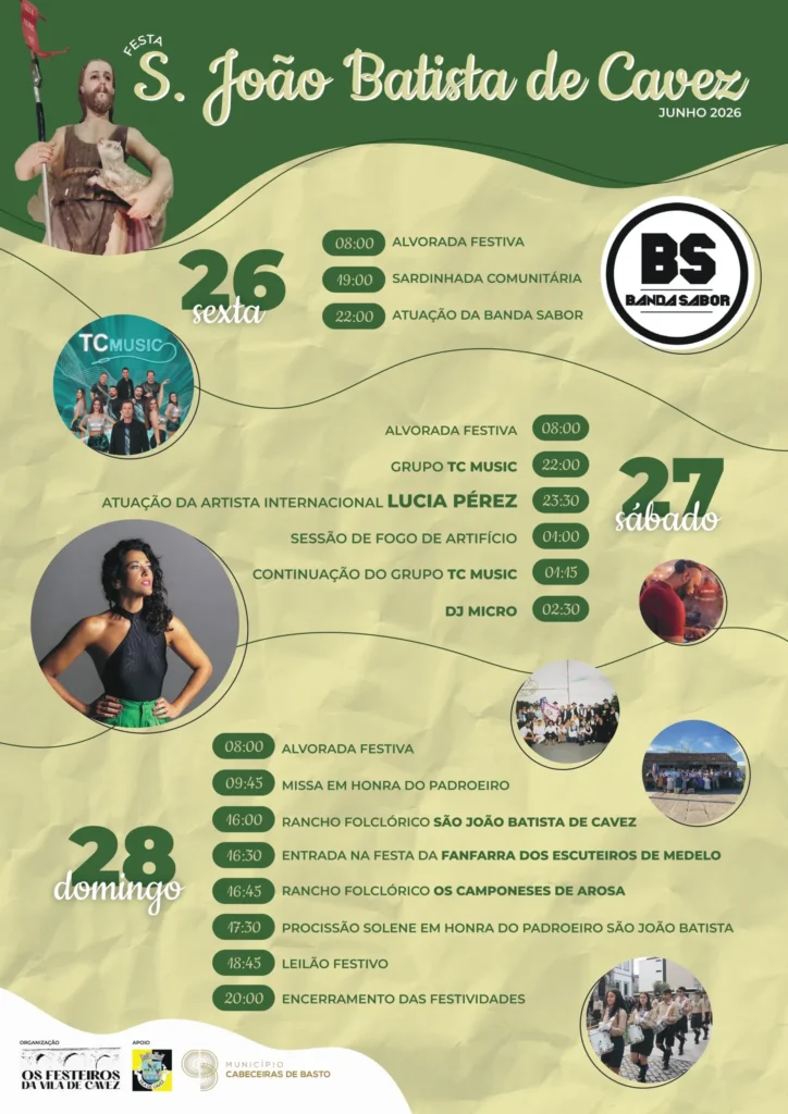 Festas de Cavez (São João) 2026