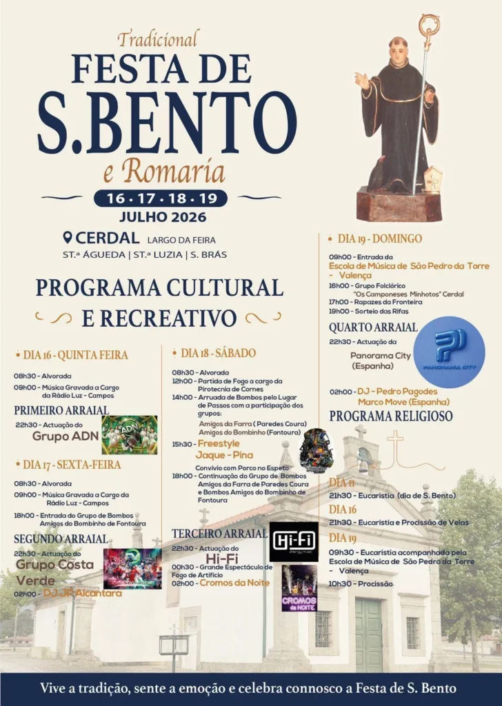 Festas de Cerdal (São Bento) 2026