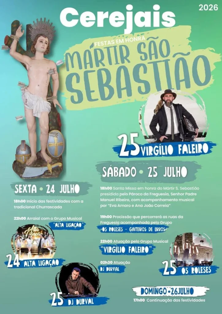 Festas de Cerejais (São Sebastião) 2026