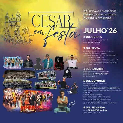 Festas de César (São Pedro) 2026