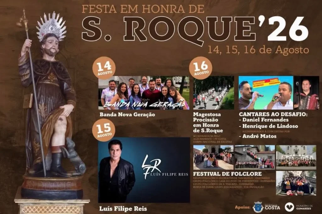 Festas de Costa, Guimarães (São Roque) 2026
