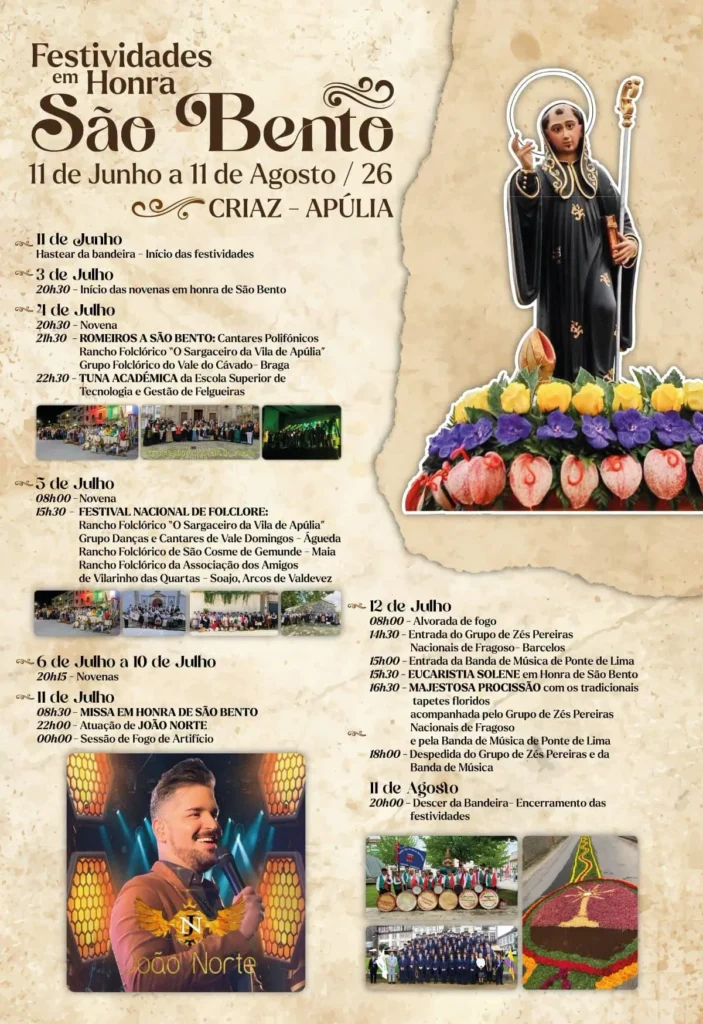 Festas de Criaz, Apúlia (São Bento) 2026