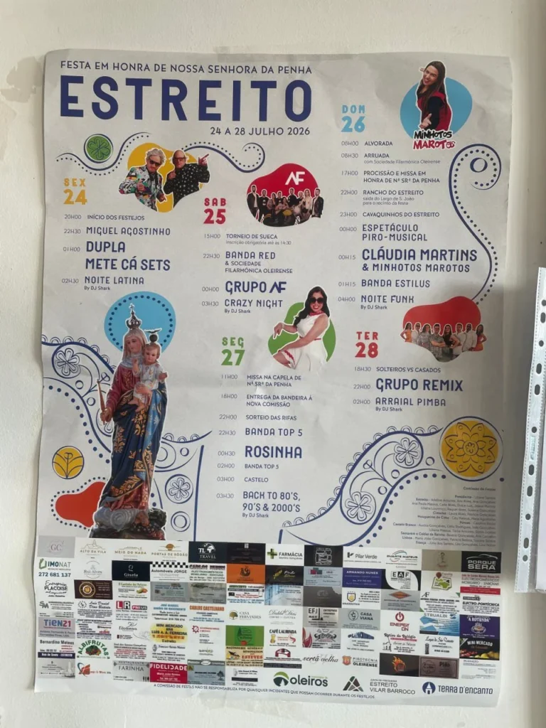 Festas de Estreito, Oleiros (Senhora da Penha) 2026