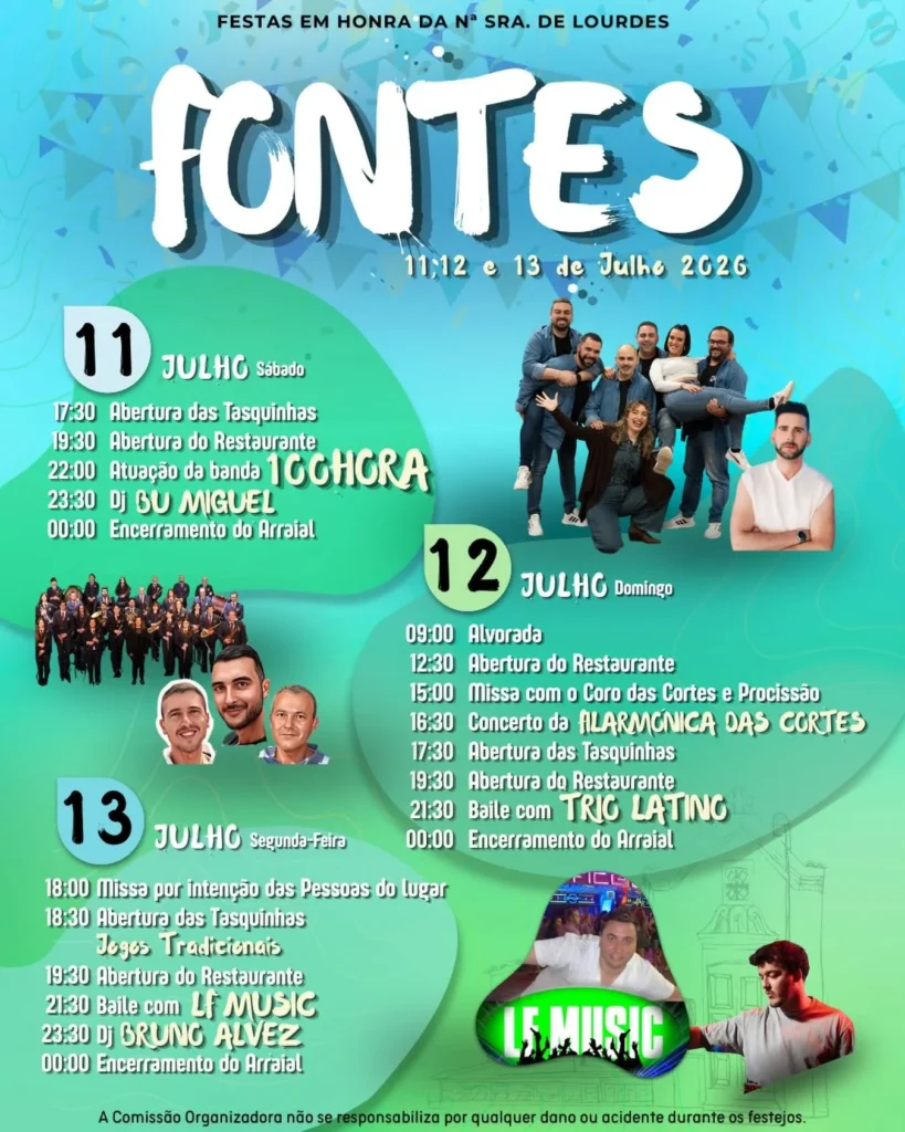 Festas de Fontes, Leiria (Senhora de Lourdes) 2026