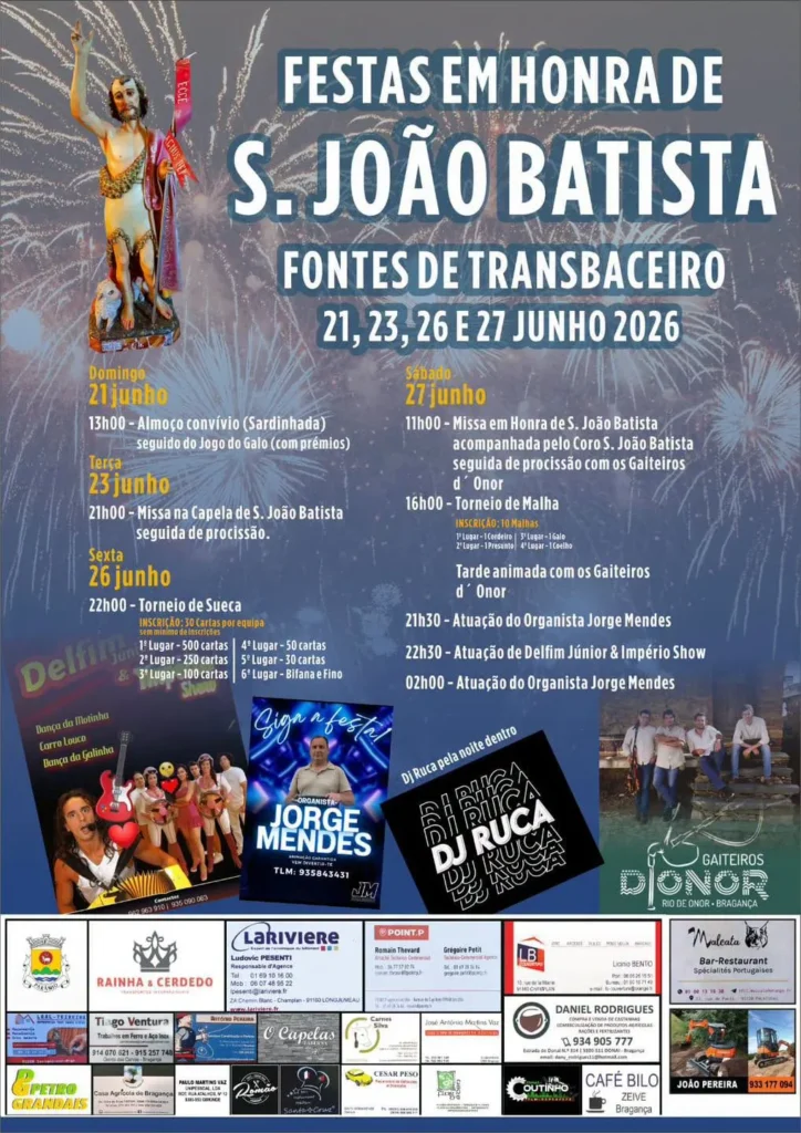 Festas de Fontes de Transbaceiro (São João) 2026