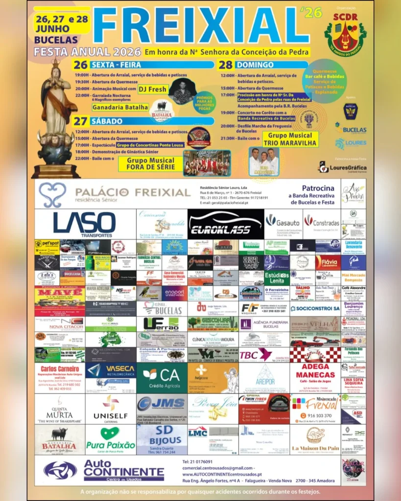 Festas do Freixial, Bucelas (Senhora da Conceição) 2026