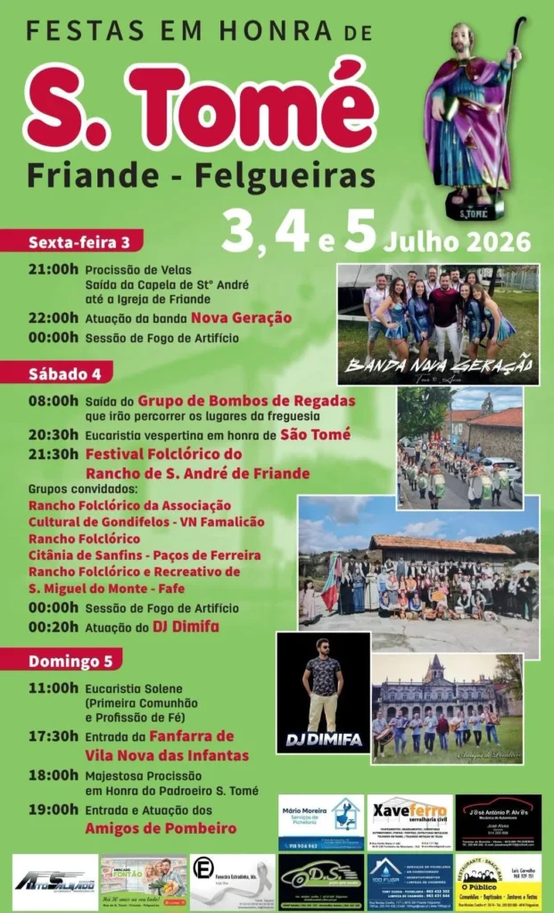 Festas de Friande, Felgueiras (São Tomé) 2026