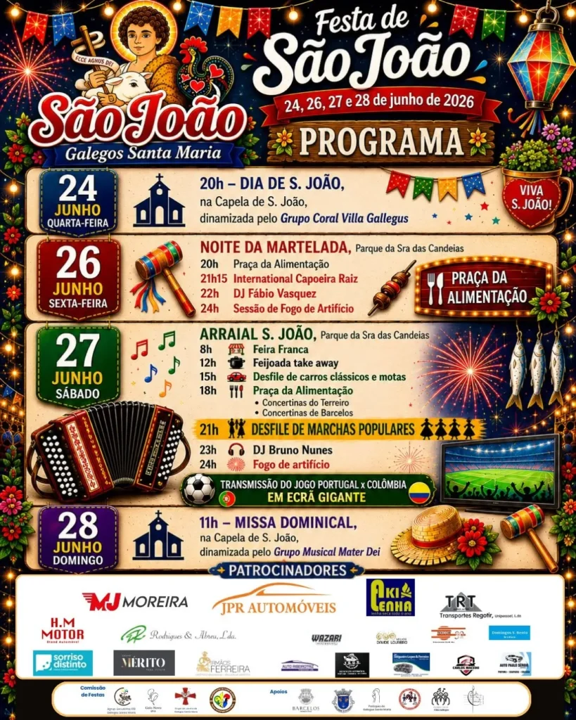Festas de Galegos Santa Maria (São João) 2026