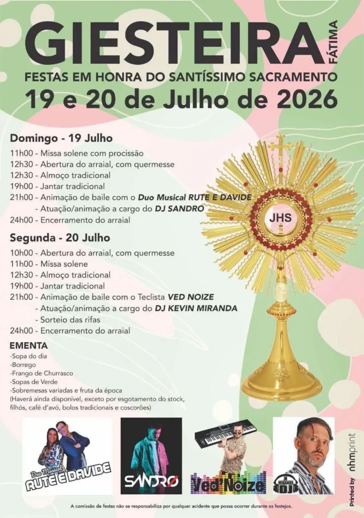 Festas de Giesteira (Santíssimo Sacramento) 2026