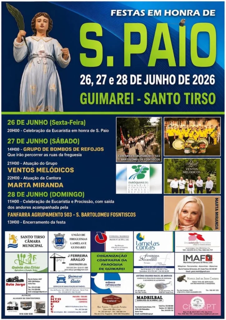 Festas de Guimarei, Santa Tirso (São Paio) 2026