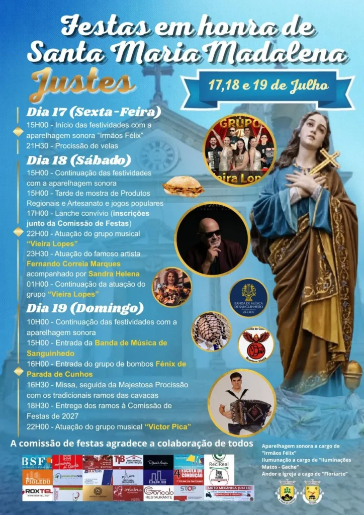 Festas de Justes (Santa Maria Madalena) 2026