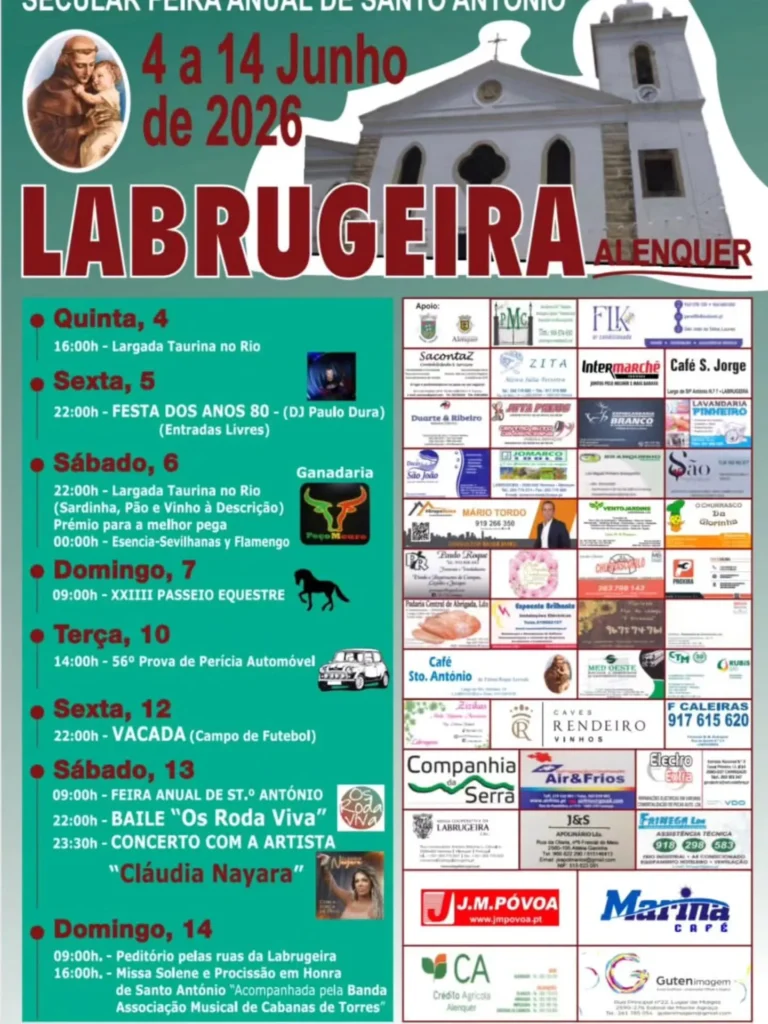 Festas de Labrugeira, Alenquer (Santo António) 2026