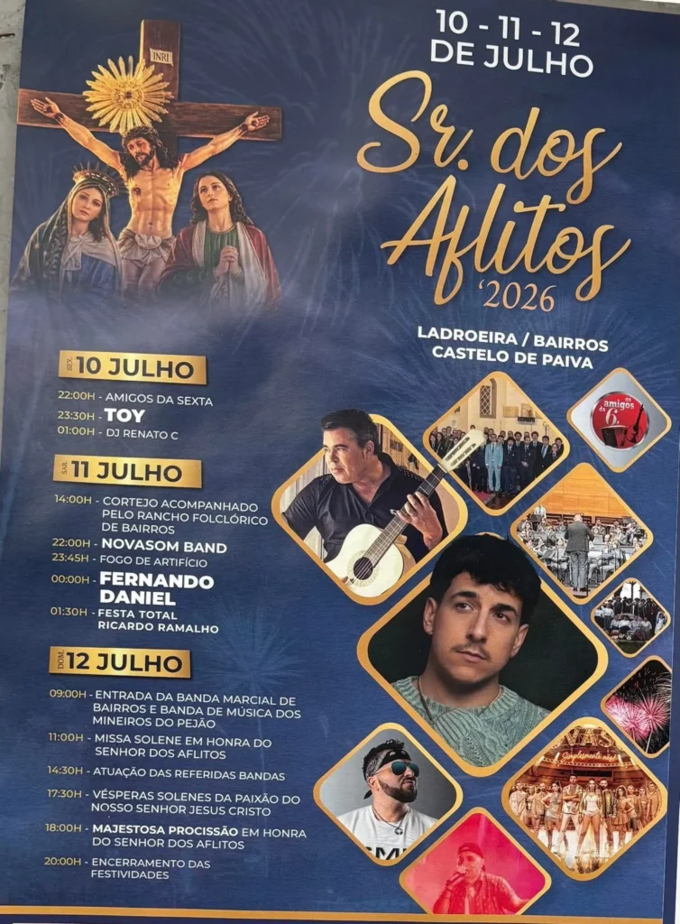 Festas de Ladroeira, Castelo de Paiva (Senhor dos Aflitos) 2026