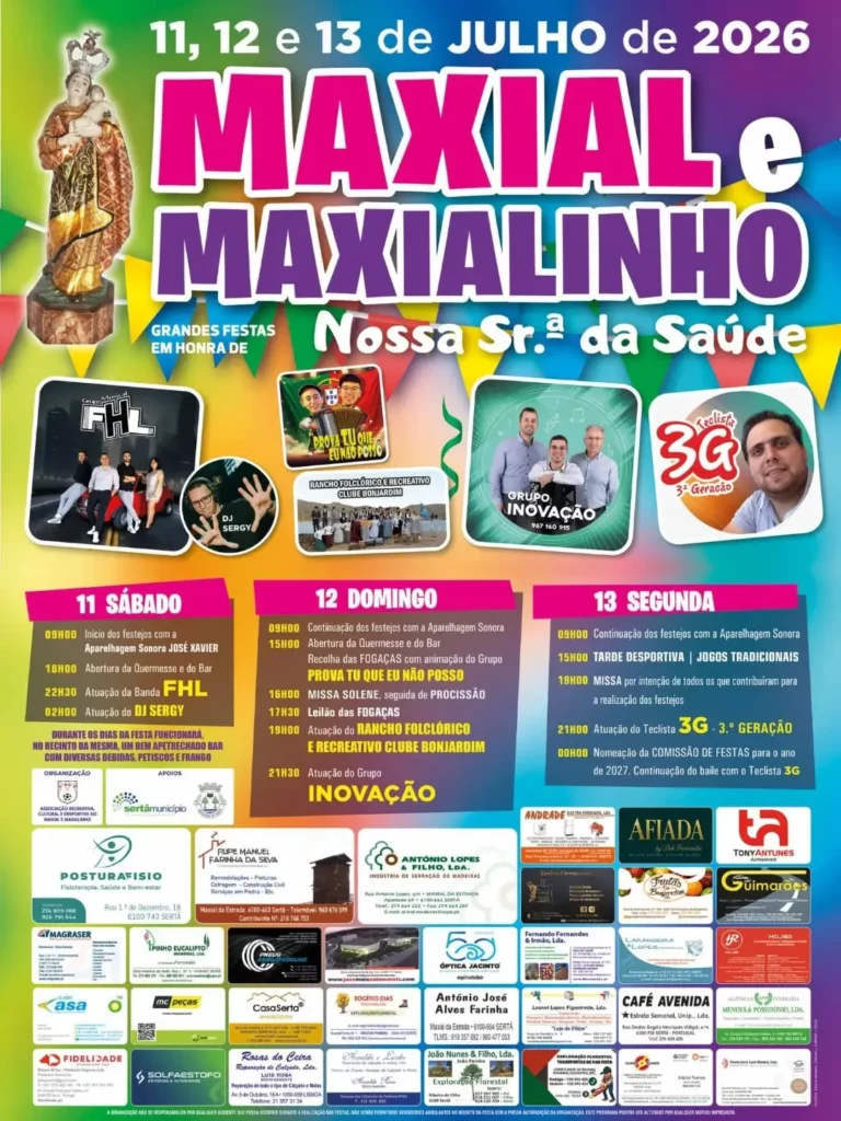 Festas de Maxial, Sertã (Senhora da Saúde) 2026