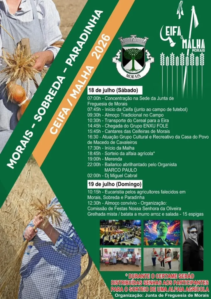 Festas de Morais, Macedo de Cavaleiros 2026