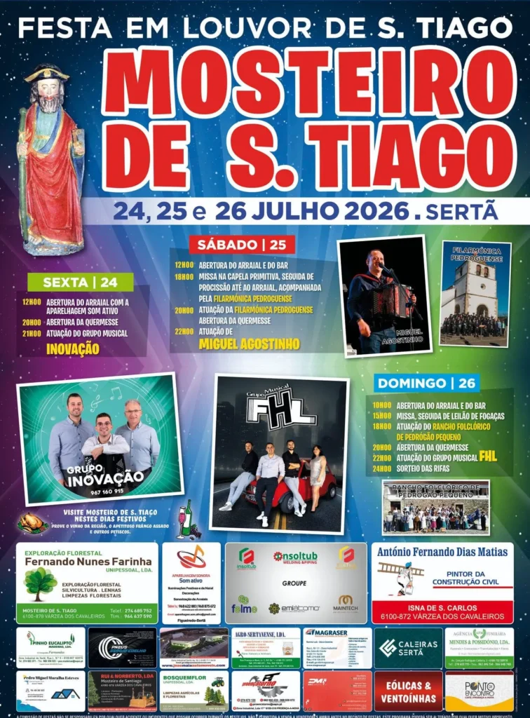 Festas de Mosteiro de São Tiago 2026