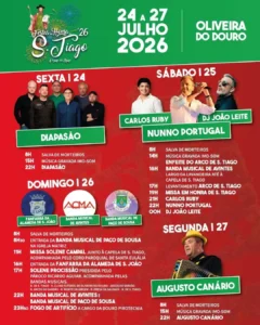 Festas de Oliveira do Douro (São Tiago) 2026