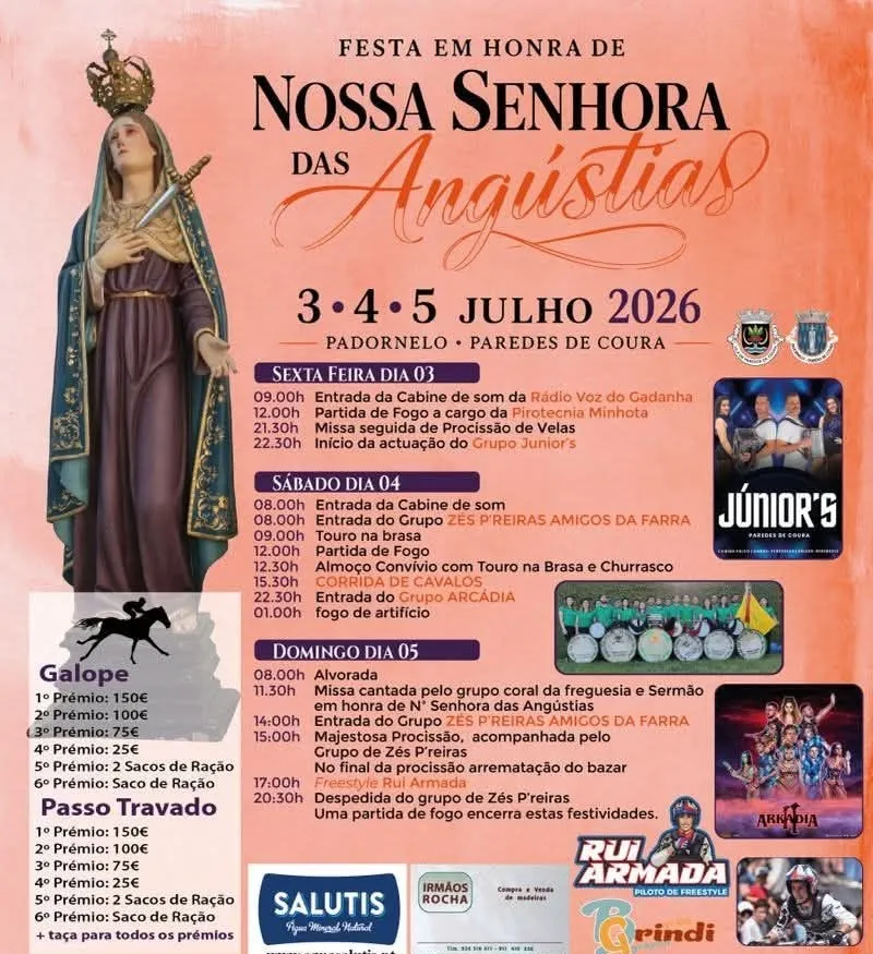 Festas de Padornelo, Paredes de Coura (Senhora das Angústias) 2026