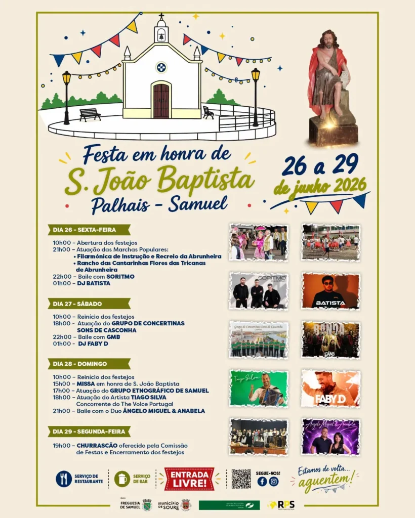 Festas de Palhais, Samuel (São João) 2026