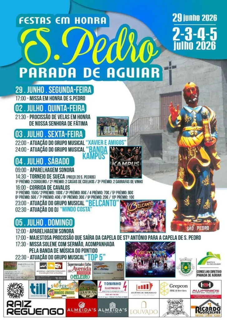 Festas de Parada de Aguiar (São Pedro) 2026