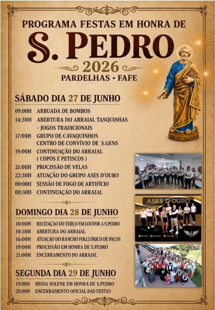 Festas de Pardelhas, Fafe (São Pedro) 2026