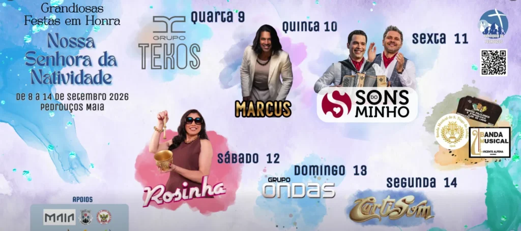 Festas de Pedrouços, Maia (Senhora da Natividade) 2026