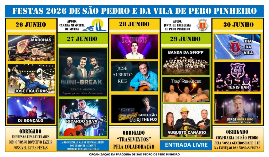 Festas de Pero Pinheiro (São Pedro) 2026