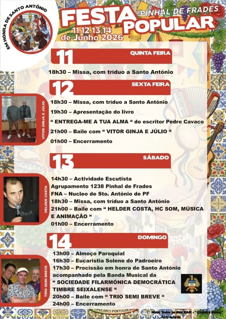 Festas de Pinhal de Frades 2026