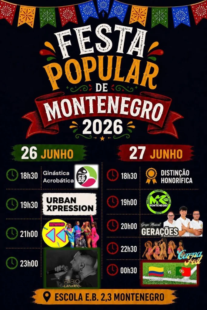 Festas de Montenegro 2026