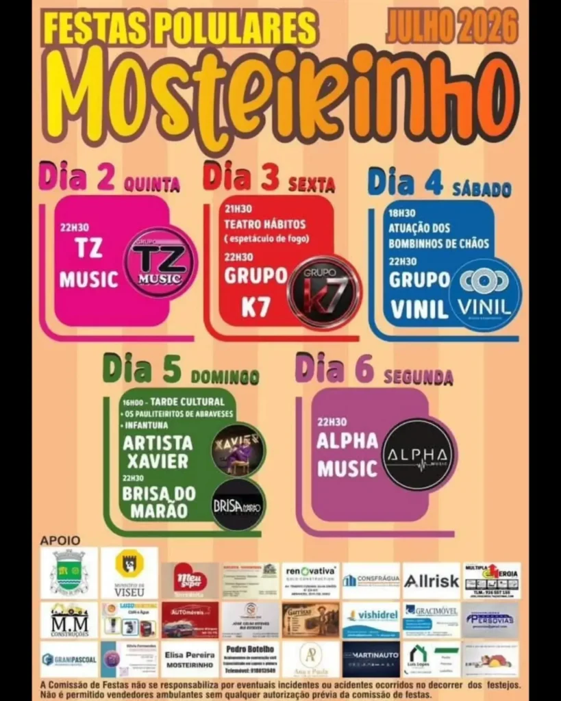 Festas de Mosteirinho 2026