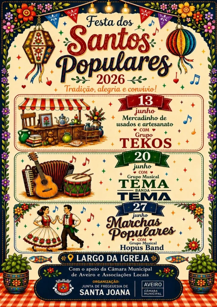 Santos Populares de Santa Joana, Aveiro 2026