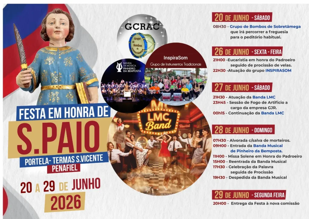 Festas da Portela, Penafiel (São Paio) 2026