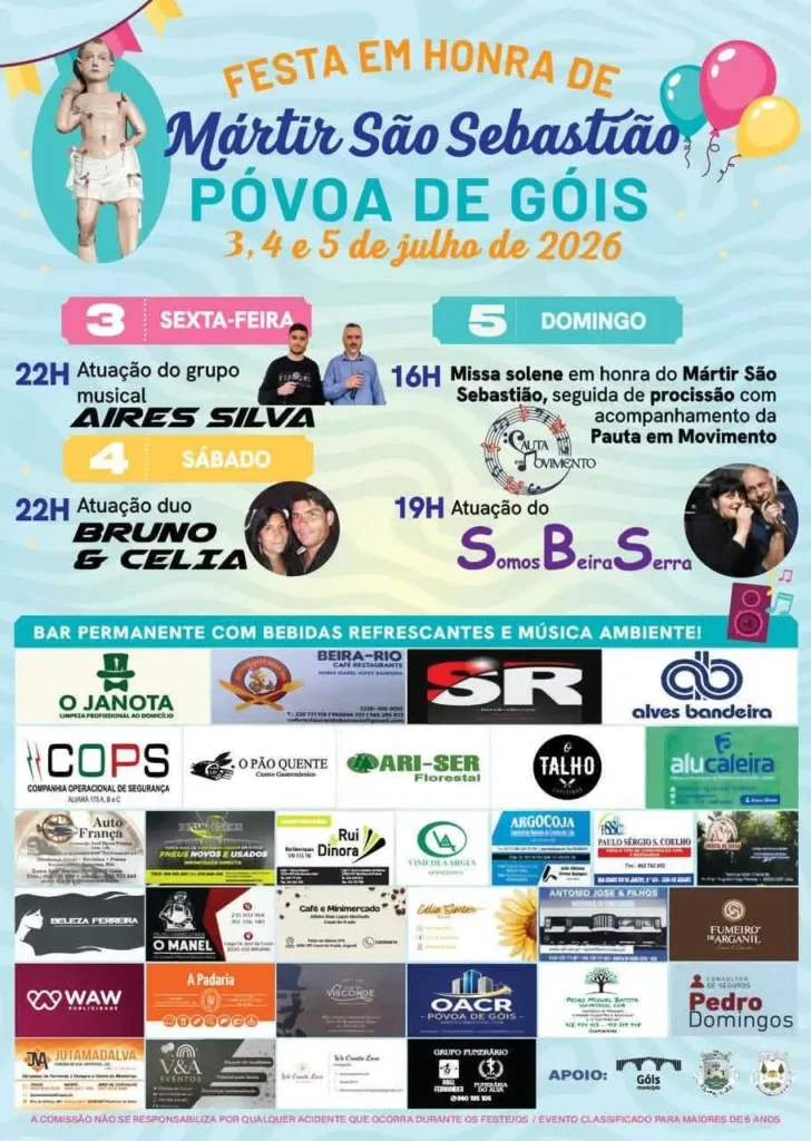 Festas de Póvoa de Góis (São Sebastião) 2026