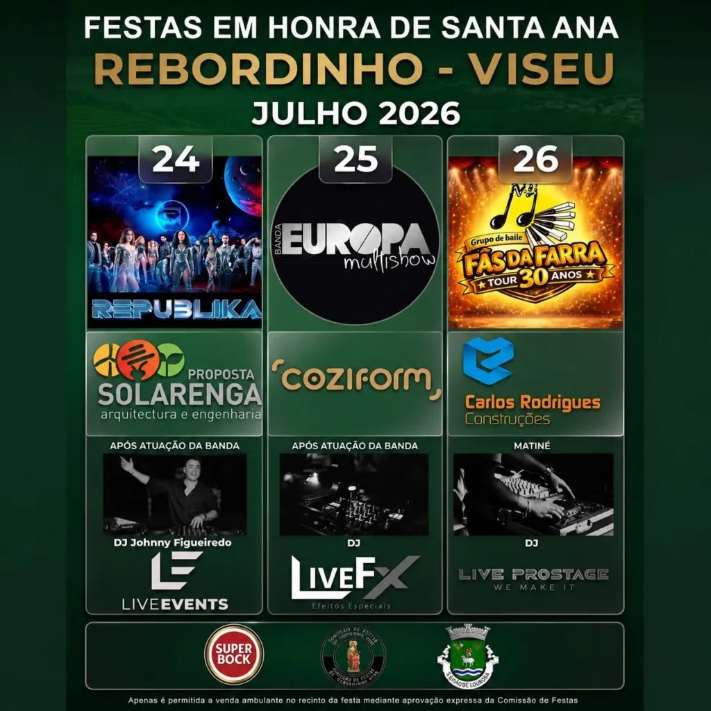 Festas de Rebordinho, Viseu (Santa Ana) 2026