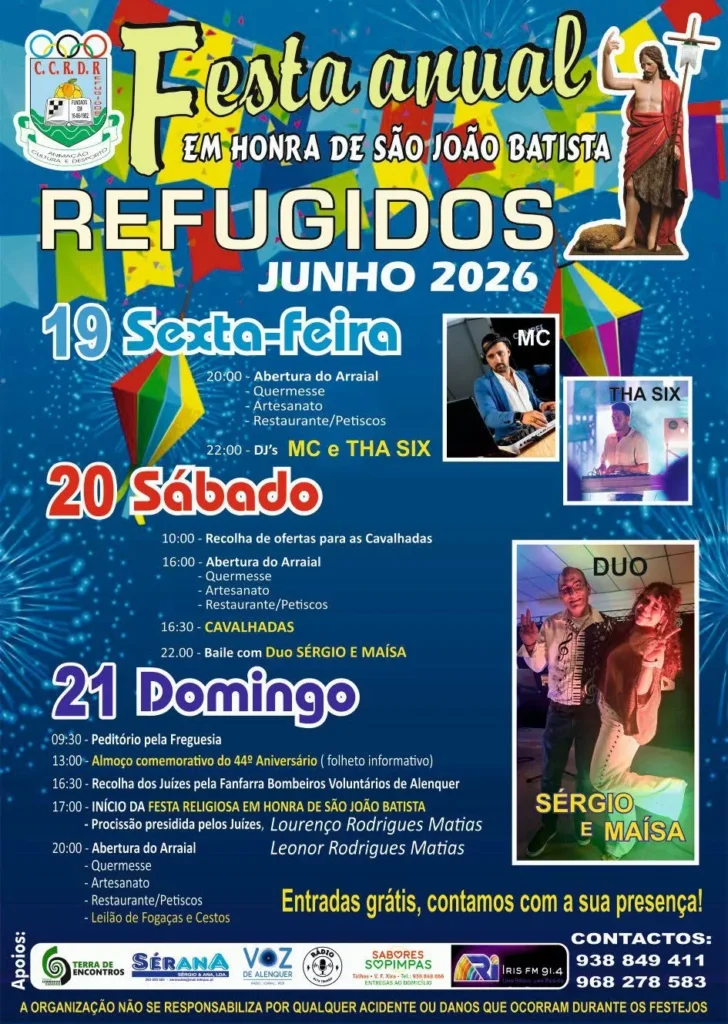Festas de Refugidos (São João) 2026