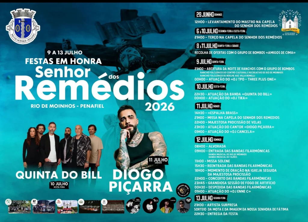 Festas de Rio de Moinhos, Penafiel (Senhor dos Remédios) 2026