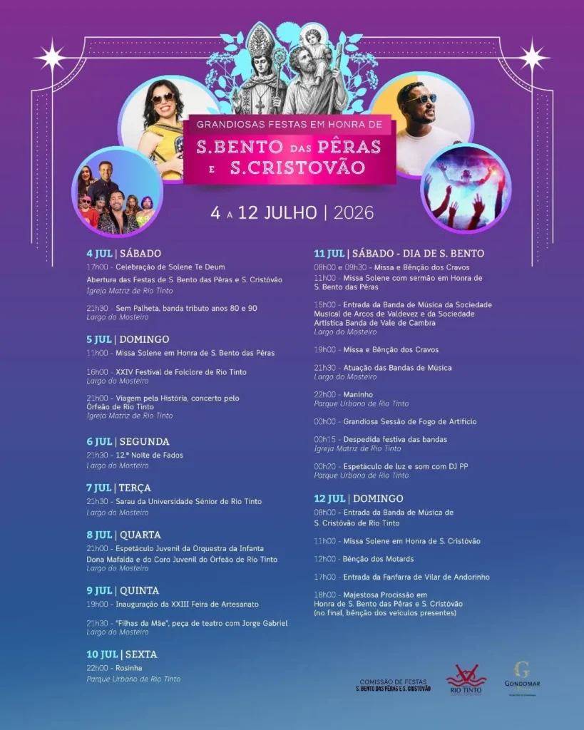 Festas de Rio Tinto (São Bento das Pêras) 2026