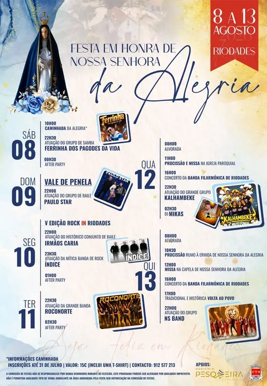 Festas de Riodades (Senhora da Alegria) 2026
