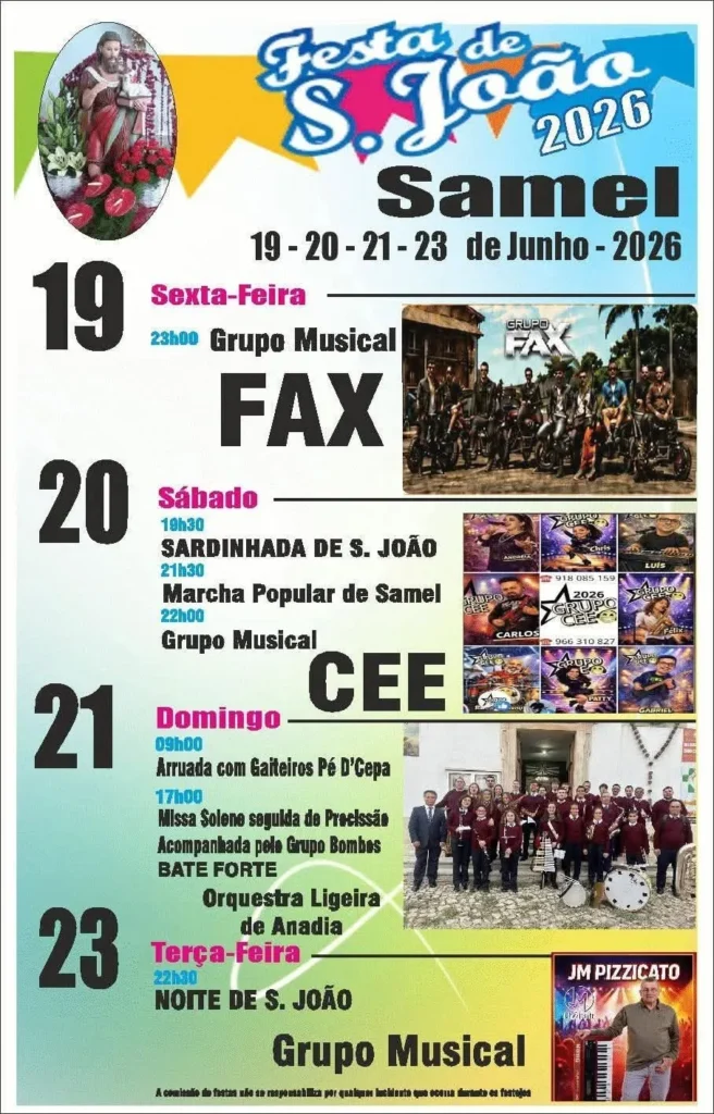 Festas de Samel (São João) 2026