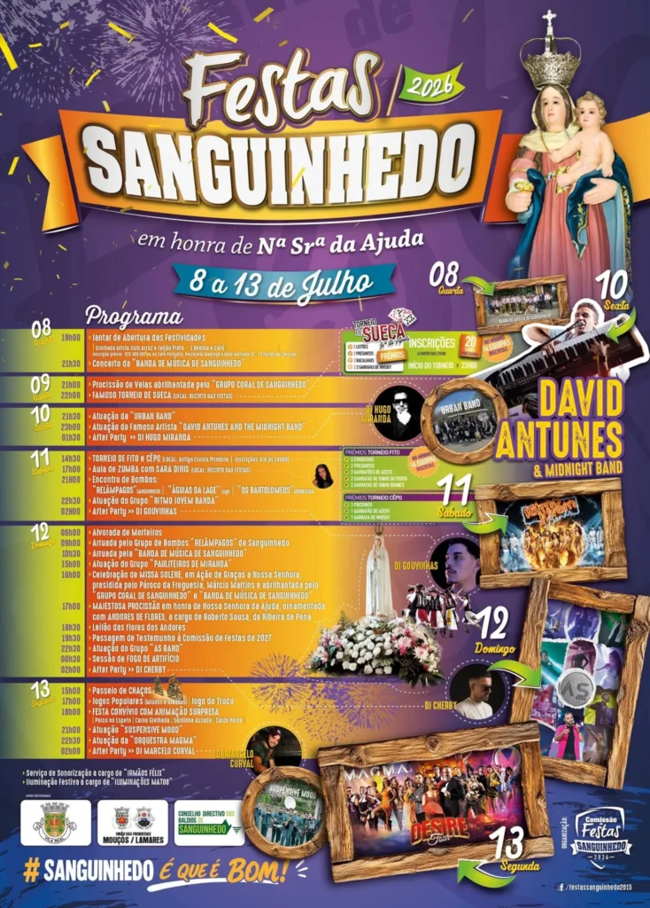 Festas de Sanguinhedo (Senhora da Ajuda) 2026