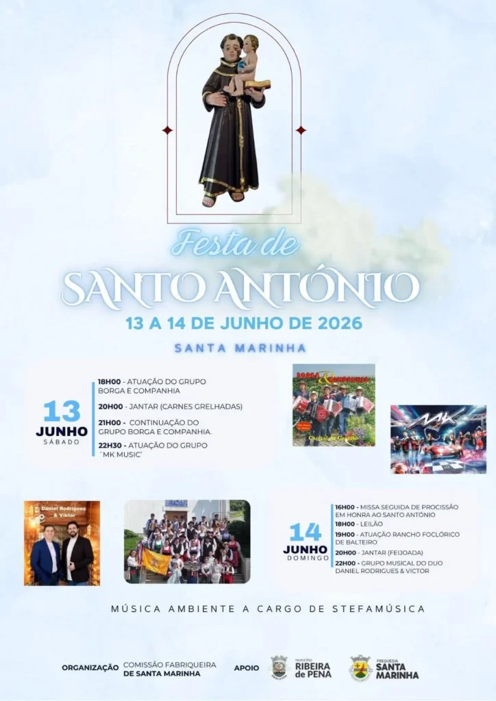 Festas de Santa Marinha, Ribeira de Pena (Santo António) 2026